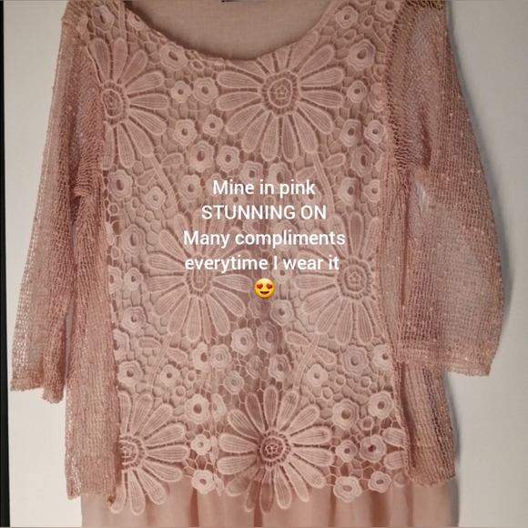 BEAUTIFUL LACE TOP FROM ITALY SIZE L but stamped M - Picture 9 of 9